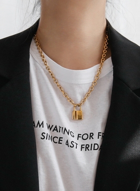 博主同款粗链条博主锁头粗链条