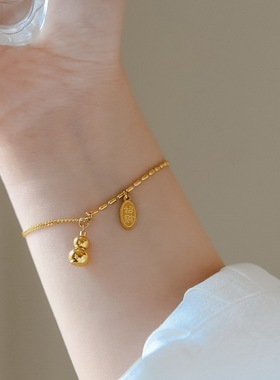 洗澡不用摘小众复古镀18K