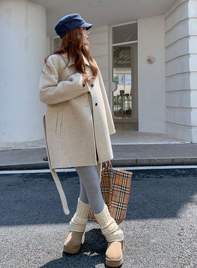 正版双面羊绒大衣女高品质轻软柔暖手动缝制休闲时尚减龄羊毛大衣