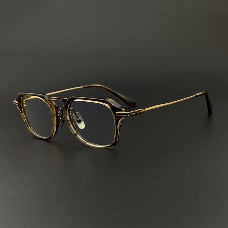手工复古板材加宽155mm大脸显瘦近视防蓝光文艺商务眼镜框架男潮