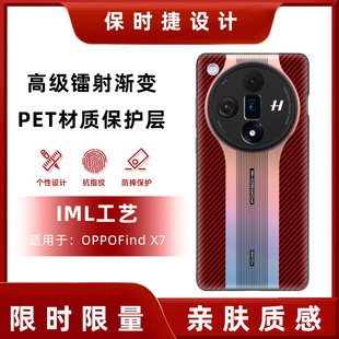 适用于NXCASE保时捷系列OPPOReno9/10pro碳纤维纹理findx6/7/8商务防摔手机壳