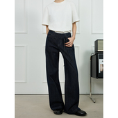 美式 女长裤 复古赤耳丹宁原牛色牛仔裤 SYR 男直筒宽松夏季 新款 裤 子