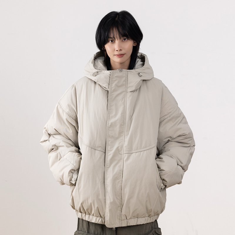 袖口调节长袖羽绒服保暖连帽