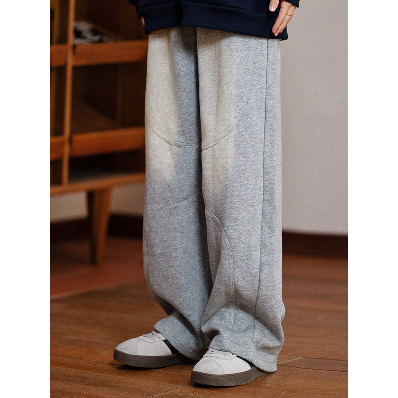 水曜日定休 春季垂感弯刀裤阔腿休闲裤男渐变色宽松直筒运动卫裤,男装,卫裤,淘宝优惠券,粉丝福利购,淘宝优惠卷