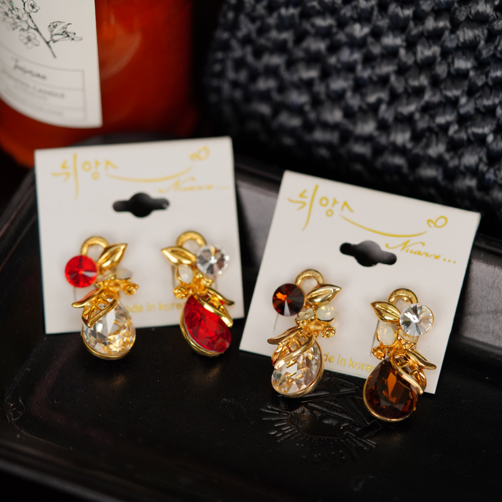 nuance混合材质日韩风格女性耳环