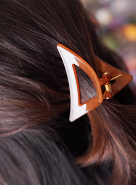 韩国graindebeaute 百搭镂空三角发抓抓夹刘海夹发夹发饰