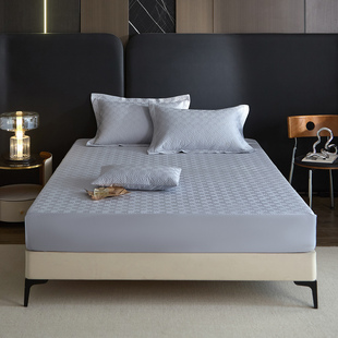 全棉床笠四件套A类夹棉床笠床垫保护套100支纯棉防尘全包床单床罩