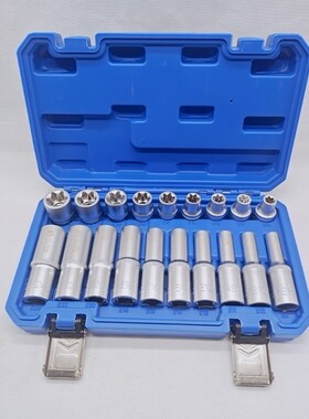 坤泰专用工具KT7019 19件E型长短套筒组套