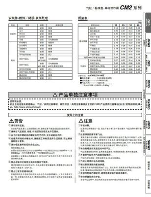 SMC原装CM2E/CDM2E25-45S/50S/75S/100S/125S/150S不锈钢气缸