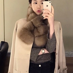 仿紫貂围巾貂毛水貂毛皮草围巾女冬季仿貂皮毛毛围巾皮毛围巾优