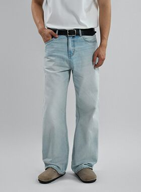 【海蓝】Dokie夏季新品003版型微宽松休闲直筒裤13盎司重磅牛仔裤
