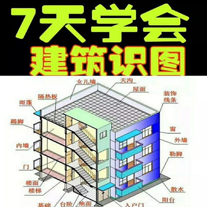 建筑识图零基础入门视频教程土建水暖电工结构施工CAD自学制图纸,商务/设计服务,设计素材/源文件,淘宝优惠券,粉丝福利购,淘宝优惠卷