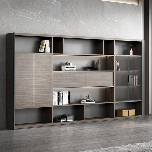 荣阅木质办公室背景柜可定制订制