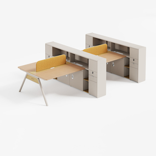 办公室职员办公桌椅组合简约现代二四六人员工位隔断卡座办公桌子