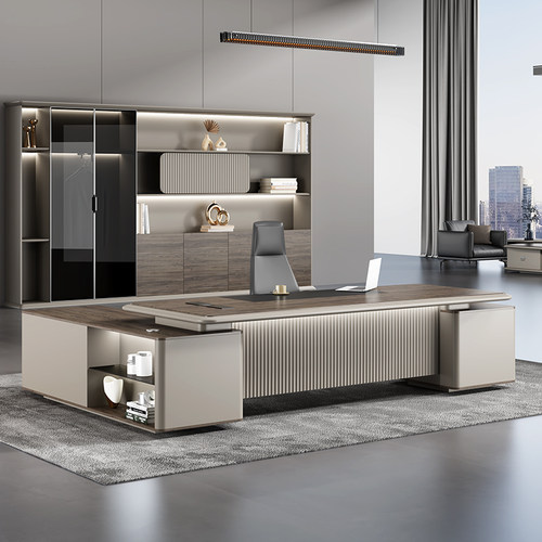 高档领导办公桌总裁桌老板桌烤漆大班台办公室经理桌主管桌椅组合