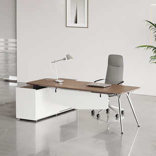 轻奢老板办公桌简约现代经理桌大班台主管桌椅组合设计师家用书桌