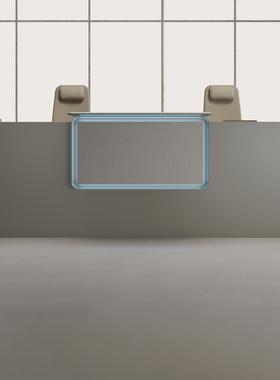 极简烤漆服务台｜智能储物+无线充电｜新中式轻奢办公前台定制