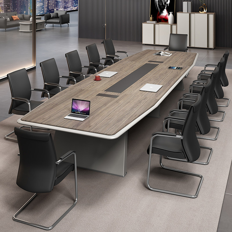 烤漆办公简易弧形会议桌长桌椅组合简约现代大小型洽谈室接待桌子