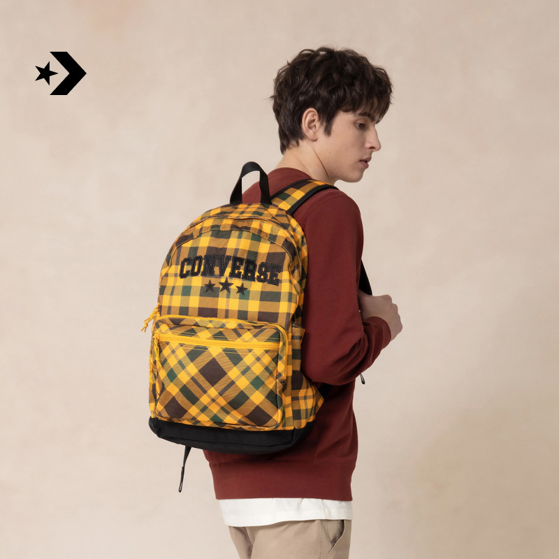 CONVERSE匡威官方 GO 2 PLAID夏季男女格纹休闲双肩包UA5795
