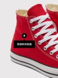 Converse, конверсы, классические высокие тканевые красные туфли подходит для мужчин и женщин