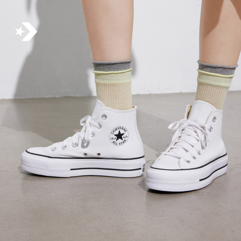 CONVERSE匡威 All Star Lift夏季女经典厚底鞋帆布小白鞋560846C