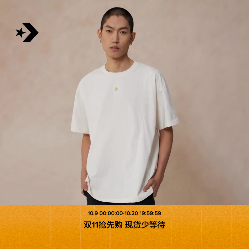 CONVERSE匡威官方 休闲全棉剪裁男短袖MCH587
