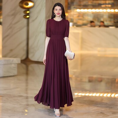 2026夏穿搭连衣裙雪纺连身裙