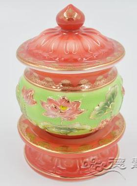 栖真安福 陶瓷供杯 1号/5号上品莲花珐琅瓷供水杯 圣水杯 净水杯