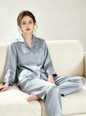 蓓恋丝40姆米重磅真丝睡衣女居家