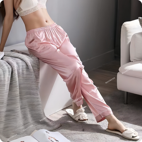 重磅40姆米真丝睡裤女100%桑蚕丝