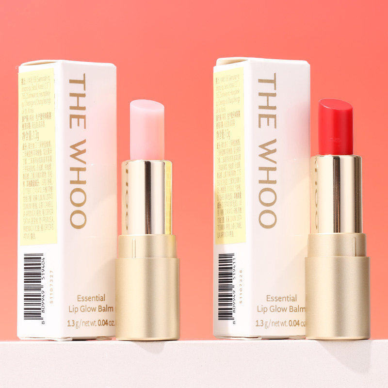 新品韩国whoo后绽彩水润精华唇膏1.3g小样口红湿润持久滋润原装