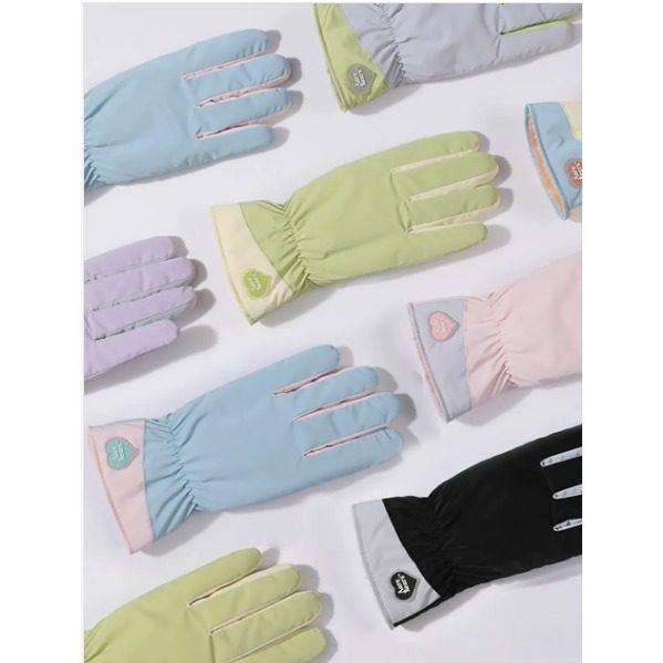 韩版奶油拼色防水触屏保暖滑雪手套女冬季分指骑行电动车加绒加厚,户外/登山/野营/旅行用品,滑雪手套,淘宝优惠券,粉丝福利购,淘宝优惠卷