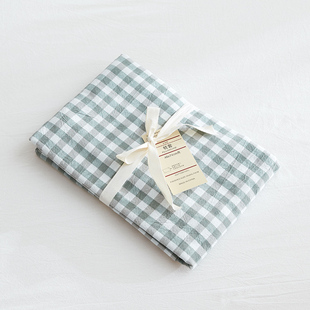 全棉枕头套 纯棉色织水洗棉简约棉麻质感透气亲肤单人单只48x74cm