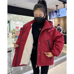 爆款 新款 防风大口袋派克服棉服 冲锋衣外套女2025冬季 加绒加厚工装