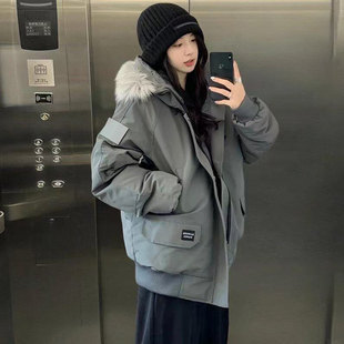 加厚派克服韩系小个子棉衣棉袄 新款 美式 复古羽绒棉服女2025年冬季