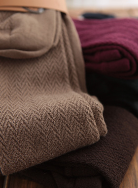 日本秋冬水波纹莫代尔棉加厚高品质保暖连裤袜打底袜子长腿直角跟