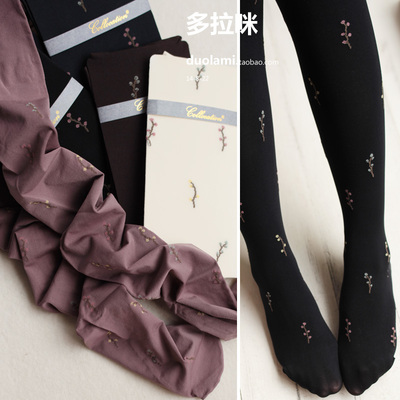 森女系天鹅绒连裤袜高品质