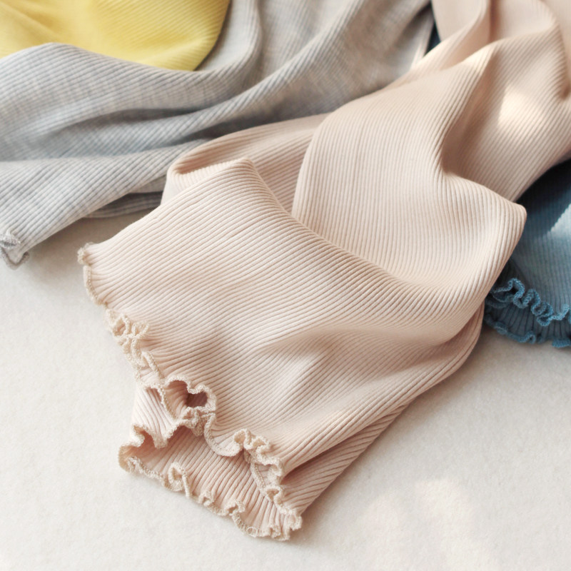 실크 코튼 스레드 레이스 바닥 캐미솔 일본 여성의 고탄력 슬림 피트 뽕나무 실크 중간 길이 여름 얇은