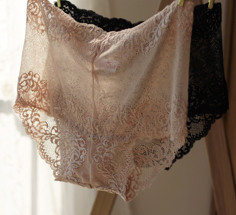 莫代尔中腰优质女士内裤半透性感