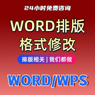 Word排版字体改格式美化代做制作文档封面修改PDF转换目录页眉