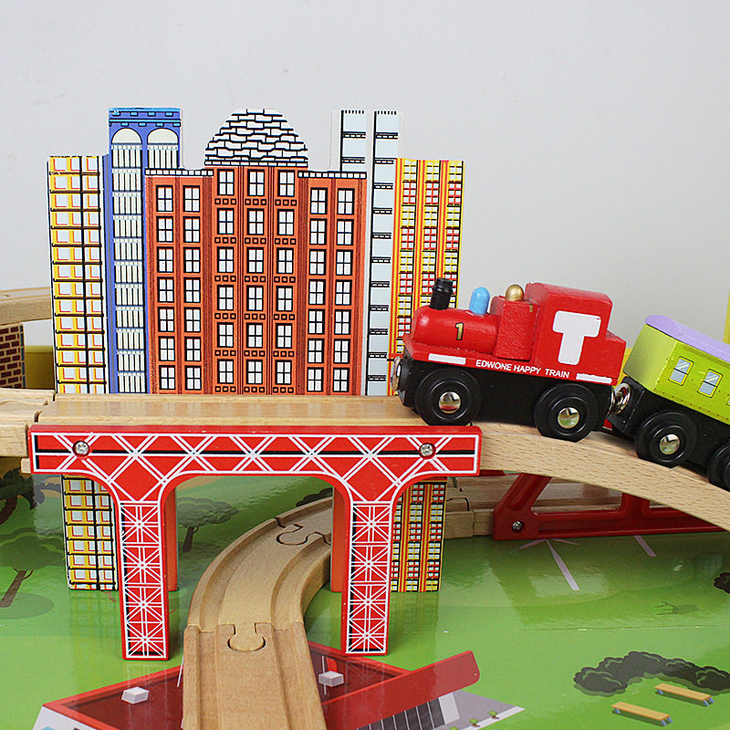 EWONE HIGH-SPEED RAIL TRAIN TRACK TOY WOODEN KIDS TOY ELECTRIC RAIL TRAIN TOY E21A03