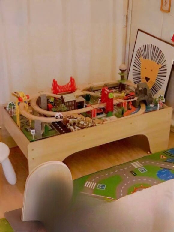 WOODEN RAIL CAR TOY CHILDRENS TRAIN ELECTRIC CAR PUZZLE ASSEMBLY PUZZLE EARLY EDUCATION BRAIN HANDS-ON ABILITY