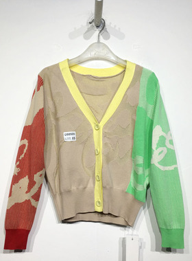 素J系列 D98500 时尚针织开衫品牌女装折扣