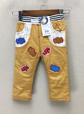 品牌折扣   童装裤子潮款G24-C00828加棉 切