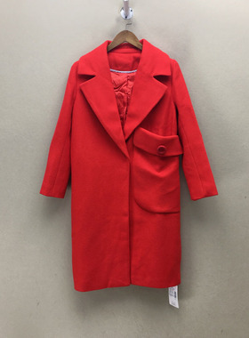 品牌折扣  毛呢大衣潮款 G23-L1628加棉切