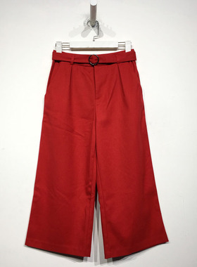 洛K系列 D89560 时尚阔腿裤品牌女装折扣切