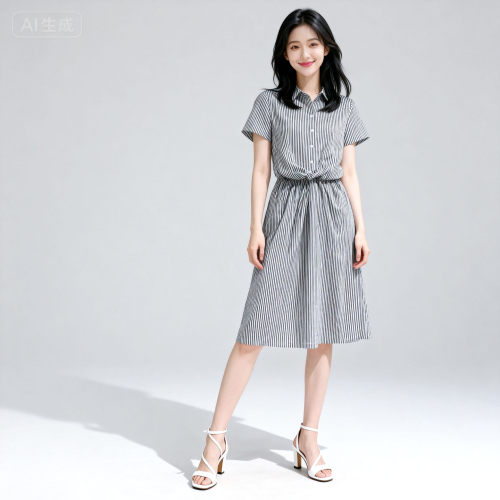 乔系列 D81758 时尚连衣裙品牌女装折扣
