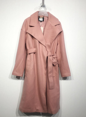 潮系列 D90386 时尚毛呢外套品牌女装折扣