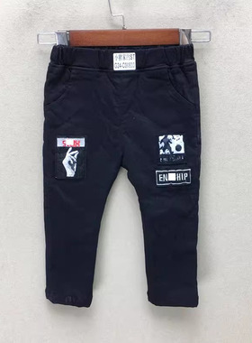 品牌折扣   童装裤子潮款G24-C00833 切