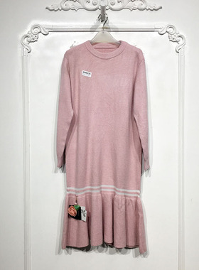 西树系列 D86236 时尚针织连衣裙品牌女装折扣